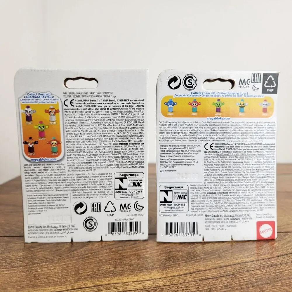 Fisher Price Peek A Block Tiger & Whale 2 pcs SET NEW